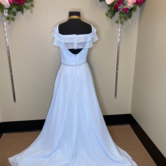 Morilee Sky Color Stunning Evening Gown In A Size 10 - Picture 6 of 6